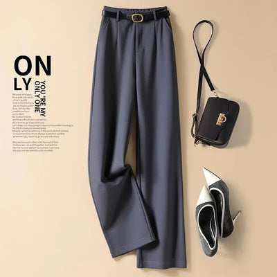 Suit Wide-Leg Pants for Women High Waist Temperament Drooping Wide-Leg Pants 2024 Spring New Loose Casual Trousers Ins
