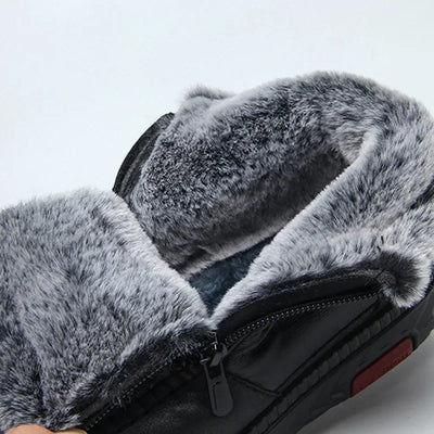 2024 Women's Boots Plush Female Shoes Anti-slip Womens Snow Boot Winter Cotton Leather Shoes Casual Ankle Boots Botas Mujer