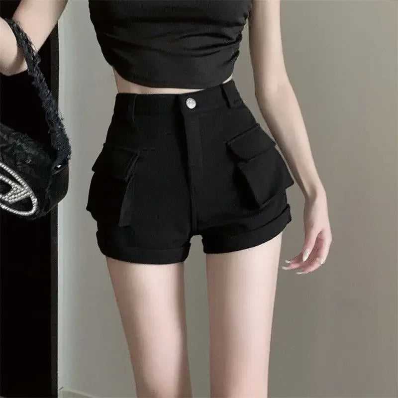 Booty Women's Shorts Tight Skinny Female Short Pants High Waist New In XL Aesthetic To Wear Designer Design Low Price Outfits