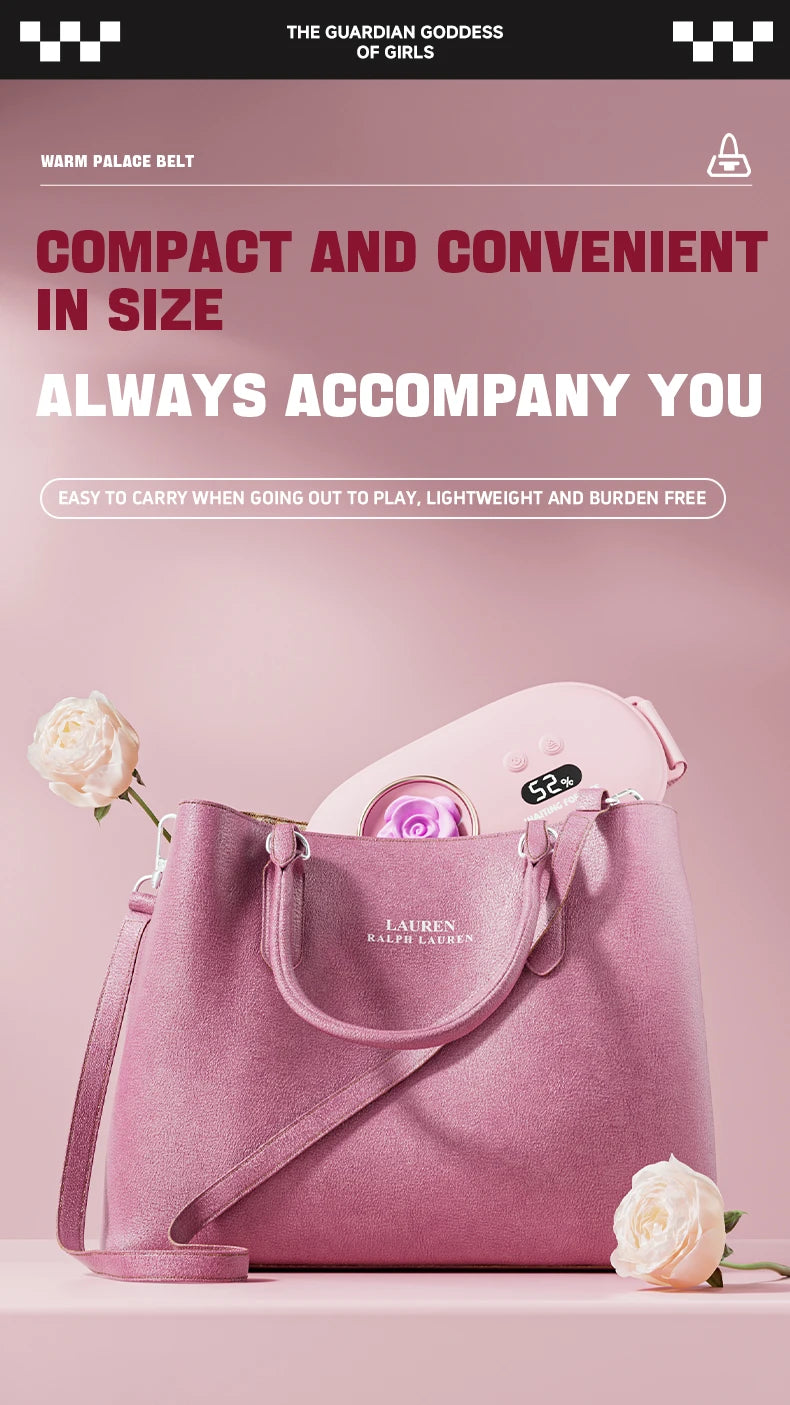 Women's uterus warming device+waist massager, warming the abdomen and relaxing the waist, understanding your gentle care