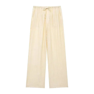 Women's Jacquard Oversized Shirt Trousers Short Sleeves Suit Lapel Shirt High Waist Elastic Straight Leg Pants Chic Female Set