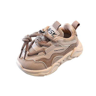 Trendy Children Shoes Spring Autumn Casual Sports Sneakers Breathable Running Shoes 1-6-year-old Baby Shoes Soft Sole Leather