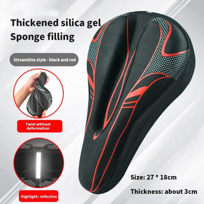 3D Bicycle Saddle Cover Accessories for Mountain Bike Men and Women Gel Soft Bicycle Seat Cover Parts Cycling Sports