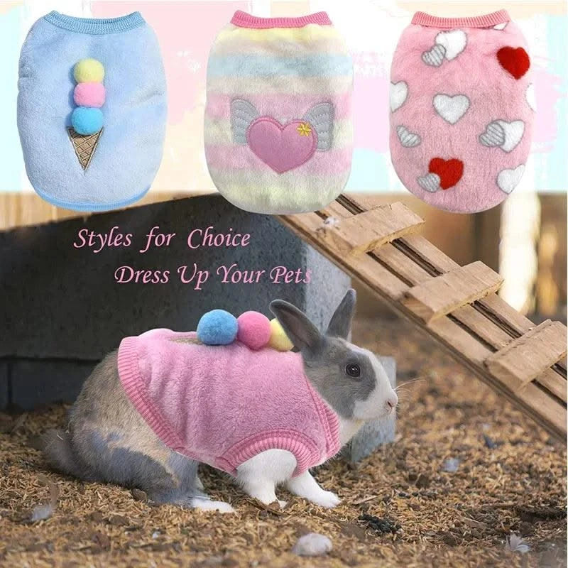 Rabbit Soft Fleece Guinea Pig Cosy Vest | Bunny Costume for Ferret Chihuahua Rabbit |Pet Clothes &Accessories