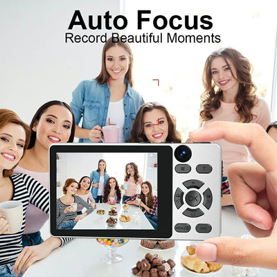 Digital Camera 4K 64MP Photography Camera Video Camcorder 18X Zoom Retro CCD Camera Dual Lens Photo Video Camera with 32GB Card