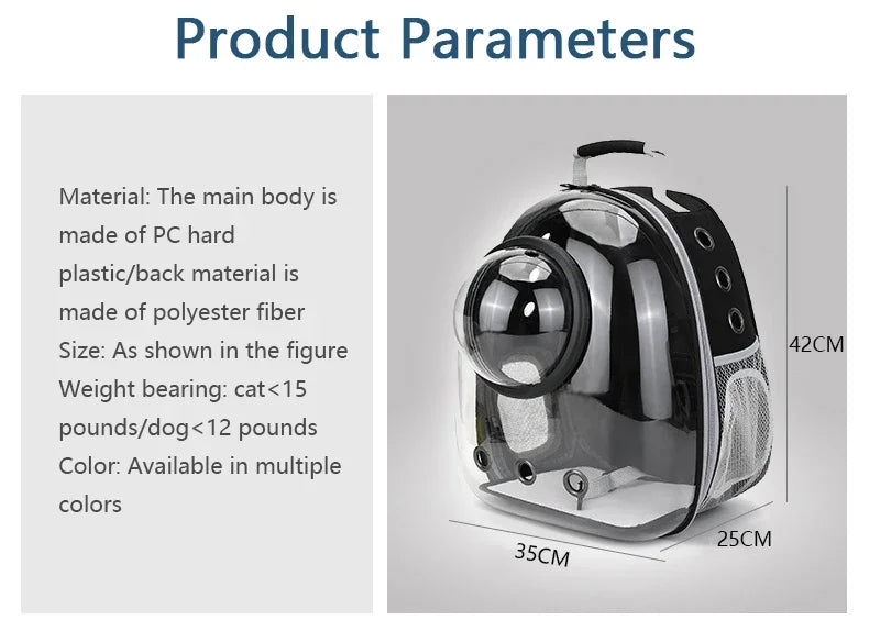 Cat Carrier, Pet Carrier, Breathable Pet Backpack for Cats and Dogs, Cat Carrier for Carrying Cats Outdoors