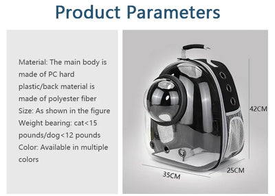 Cat Carrier, Pet Carrier, Breathable Pet Backpack for Cats and Dogs, Cat Carrier for Carrying Cats Outdoors