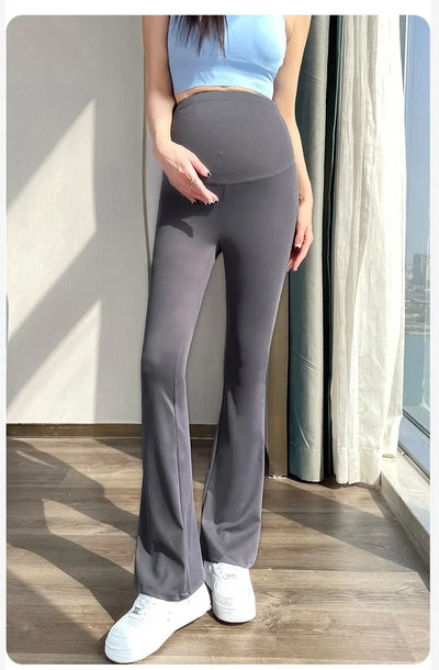 Maternity Leggings for Pregnant Women Yoga Flared High-waisted Trousers Pregnancy Clothes