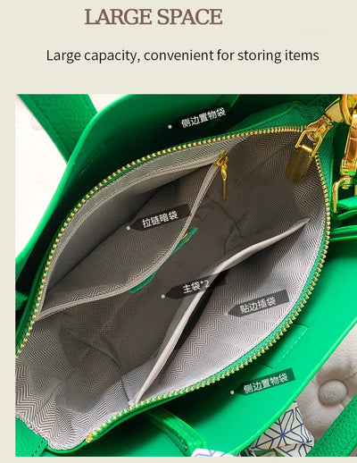 Women's Natural Cow Genuine Leather Shoulder Bag Female High Quality Luxury Designer Handbags Ladies Fashion Tote Crossbody Bags
