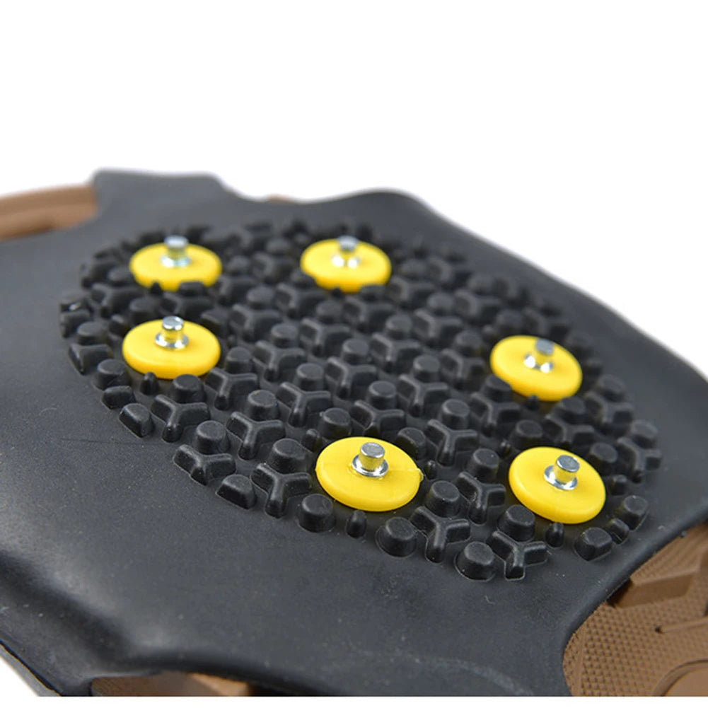 10 Teeth Climbing Crampons Anti-Slip Mountaineering Cleats Unisex Bundled Crampons Walking Hiking Accessories