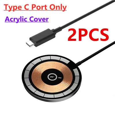 100W Magnetic Wireless Charger Pad Phone Chargers For iPhone 15 14 13  Pro Max Airpods Portable Macsafe PD Fast Charging Station