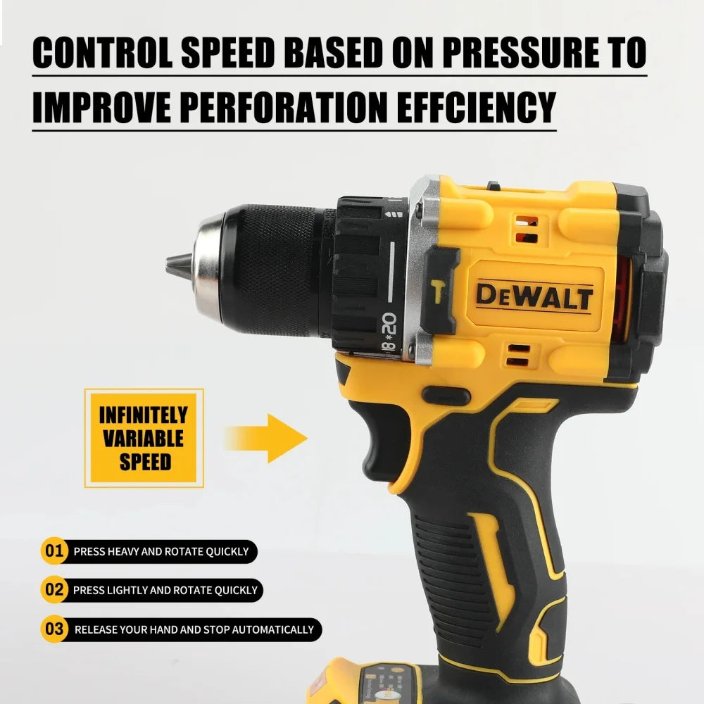 2025 DEWALT DCD805 20V Power Tools Brushless Impact Drill Cordless Electric Screwdriver Multi-Function Hand Drill
