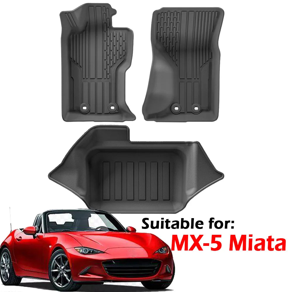 Car Floor Mats for Mazda MX-5 Miata MX5 MX 5 Mazda Roadster 2016-2024 Waterproof Protective Mat Car Interior Accessories
