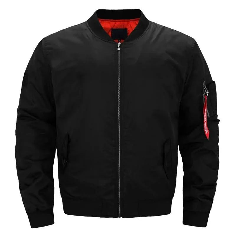 bomber jacket Bomber Jackets Men Casual Solid Zipper Pilot Jacket Green New Slim Fit Male Coats Mens Military New pilot Air men