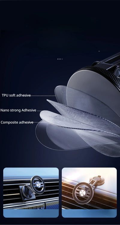 Eary for MagSafe Car Mount Strong 3M Adhesive Magnetic Phone Holder for Car Dash HandsFree 360°Rotation for iPhone 16 15 14 13