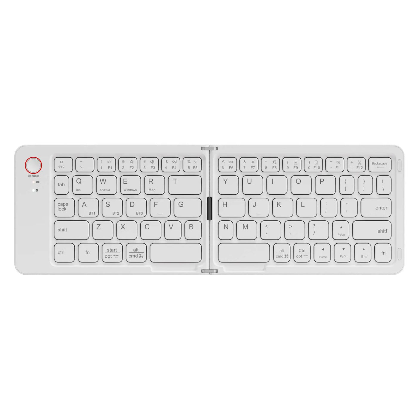 Mini Portable Foldable Wireless Keyboard Ultra Slim Touchpad Bluetooth Keyboard Rechargeable Folding Keyboard for Tablet Laptop