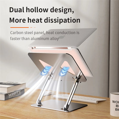JOMAA Aluminum Alloy Adjustable Laptop Stand Ergonomic Notebook Riser Holder Computer Stand Compatible with Laptops Tablet