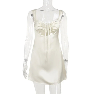 1pc Sexy Hollow Out Bandage Summer Dresses For Women Spaghetti Strap Evening Mini Dress Female Elegant Party Vestidos