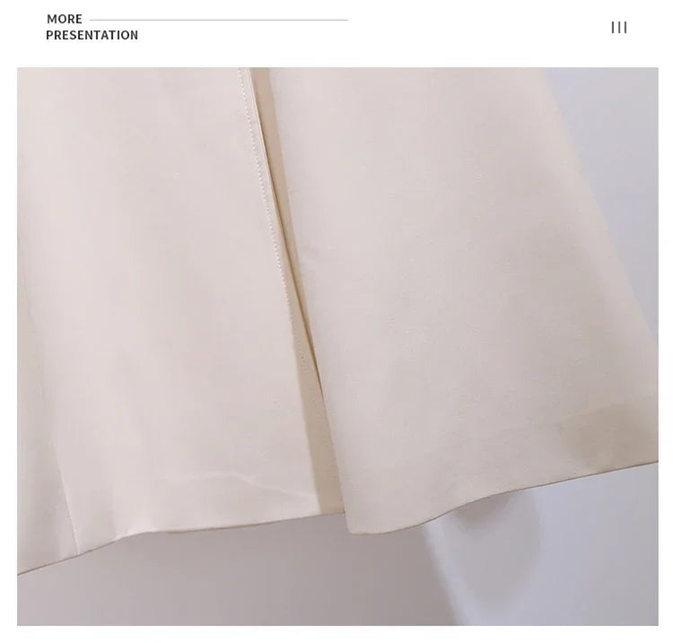 Women's Dress Double Breasted Elegant Dresses for Women 2025 Autumn Off white Dress Belt Knee-Length Solid Fashion Woman Clothes
