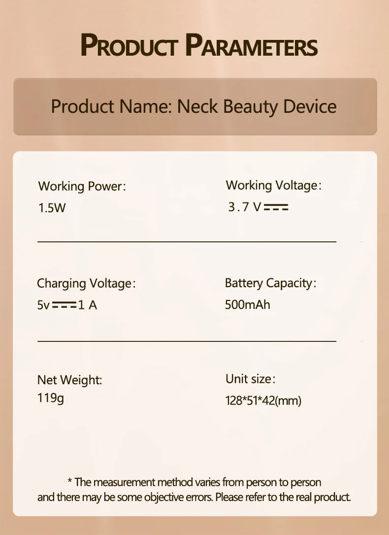Neck Beauty Instrument with Base Microcurrent Facial Massager LED Photon Skin Rejuvenation Neck Face Skin Care Tool for Wrinkle