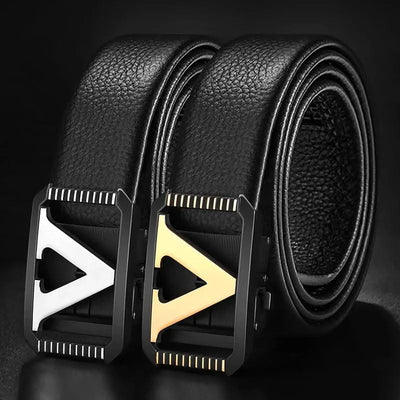 Men's Designer High quality Genuine Leather Belts Letter 'V' | Classic Exquisite Waist Strap