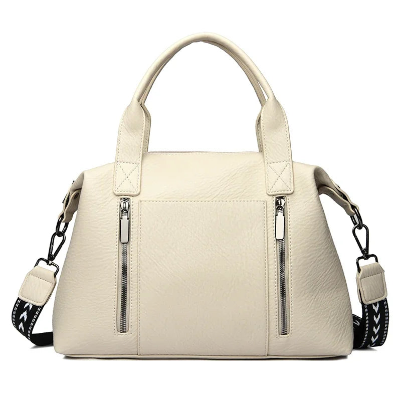 Women's Handbag Trend Designer Female Leather Multi-Pocket Shoulder Bag Luxury Brand Large Capacity Ladies Shopping Bag
