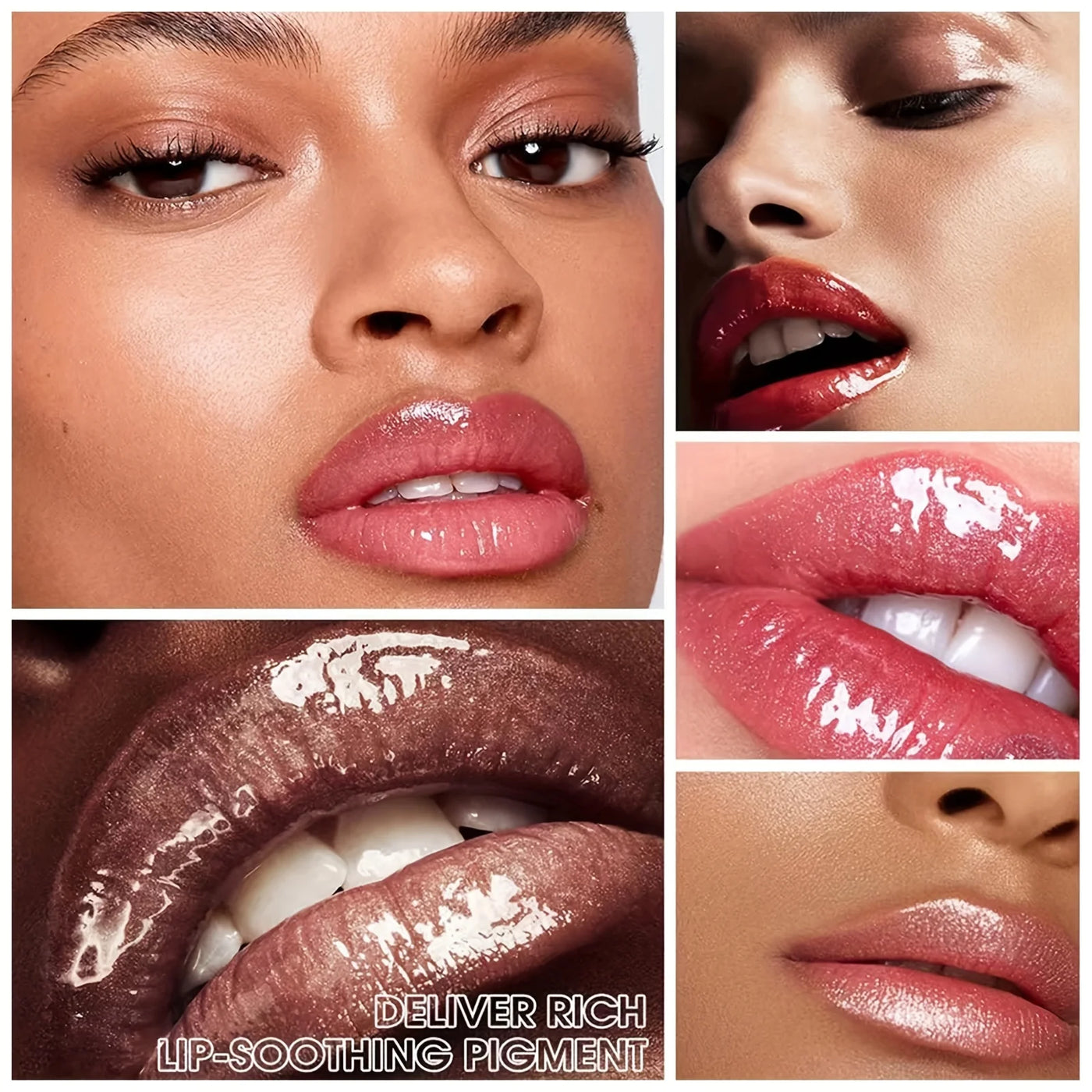Beauty Moisturizing Lip Gloss with Shimmer - Hydrating Liquid Lip Shine Oil for Adult, Nourishing 3D Effect, Long-Lasting
