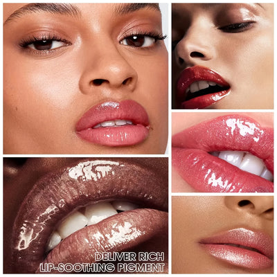 Beauty Moisturizing Lip Gloss with Shimmer - Hydrating Liquid Lip Shine Oil for Adult, Nourishing 3D Effect, Long-Lasting