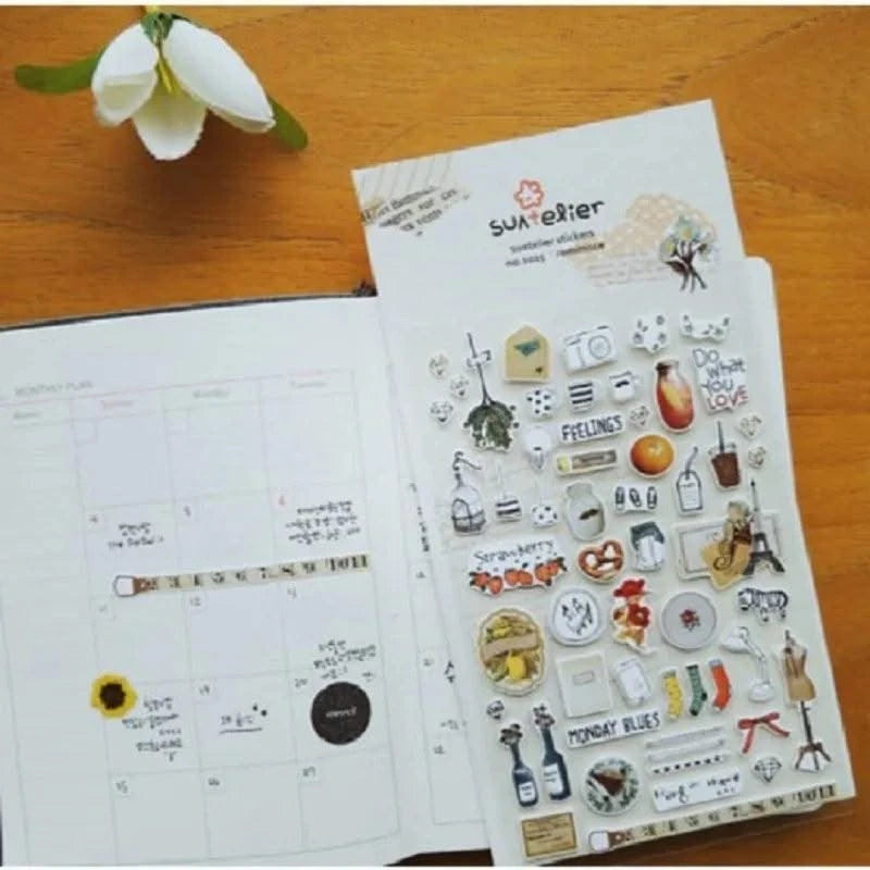 Home Furnishing  Cartoon Decorative Stationery Stickers Scrapbooking DIY Diary Album Stick Label