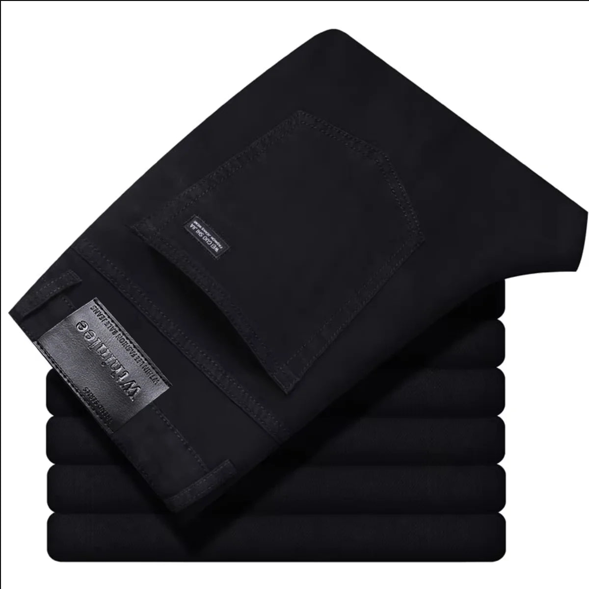New Business Men's Jeans Casual Straight Stretch Fashion Classic Blue Black Work Denim Trousers Male Brand Clothing Mens Jeans