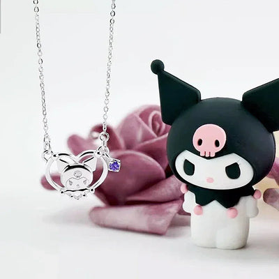 Sanrios Luxury Necklaces Anime Hellokitty Cinnamoroll Clavicle Chain Necklace for Women Jewelry Wedding Party Birthday Girl Gift