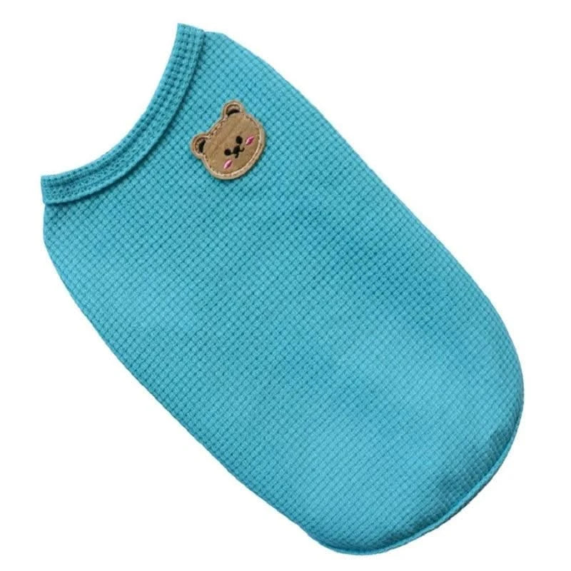 Summer Dog Clothes for Small Dogs Pet Dog Cooling Vest Puppy Clothing Solid T-Shirt Waffler Pet Apparel Chihuahua Dog Costume