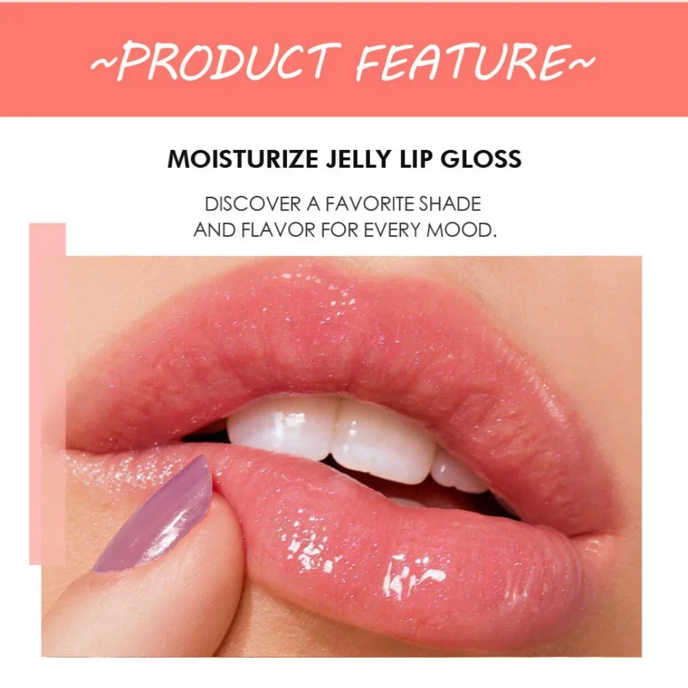 Candy Shades Moisturizing Lip Gloss Lip Oil Makeup Shinny Nutritious Liquid Lip Glosses Cherry Jelly Oil Clear Lipgloss