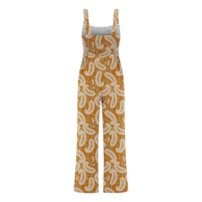 Summer Sexy Sling Jumpsuits Women'S Fashion Printed Loose Pencil Pants Casual Streetwear Elegant Party Female Spaghetti Rompers