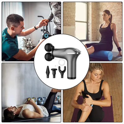Massager Cordless Double-Headed Electric Smart Vibration Portable Muscle Massager Handheld Back Massager Electric Smart Portable
