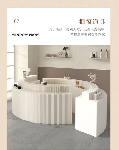 Booth Multi-layer Strip Display Stand Product Boutique Table Commercial Showcase Folding Exhibition Floor Display Rack