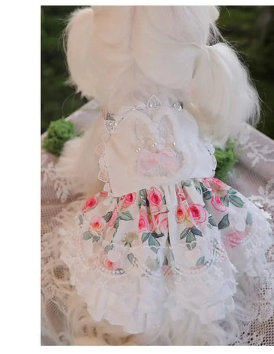 Pet Clothes Dog Skirts Floral Cute Spring And Summer Jumpsuit Small Dog Teddy Bear Clothes Pet Series Essential Clothes For Pet