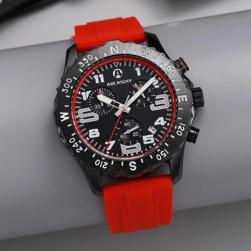 Men’s Watches Top Brand Big Sport Watch Luxury Men Quartz Wrist Watches Chronograph Male Clock Endurance Watch Wristwatches