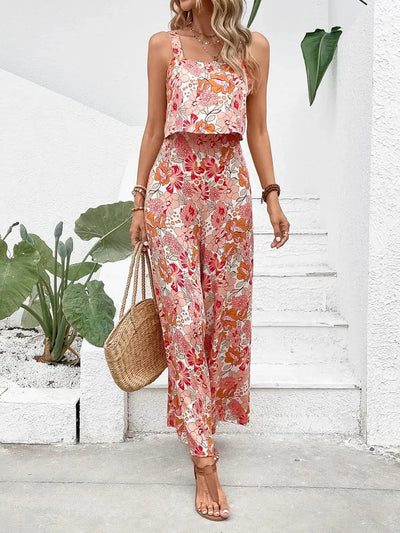 Summer Women's Print Jumpsuits,Sexy Halter Beach Long Jumpsuits,Jump Suit Woman,Jumpsuit Women Sexys,New 2025 Clothes,Rompers