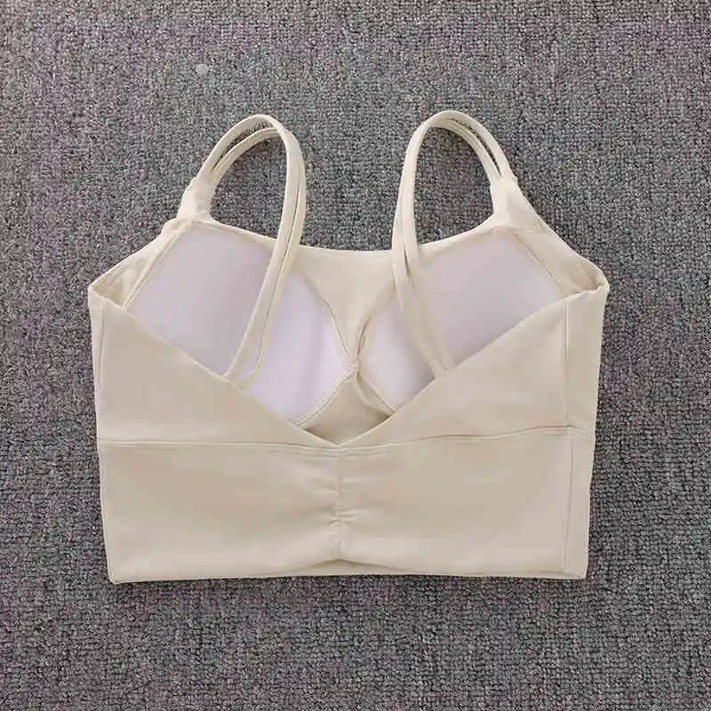 Women's Breathable Sports Bra Reversible Backless Design for Running Training Pilates Yoga