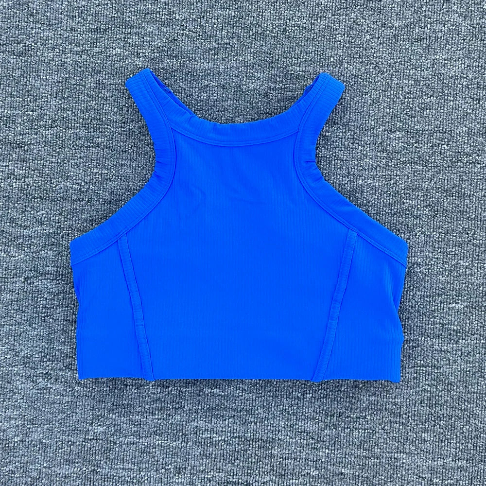 Women Breathable Sports Bra Fitness Top Women Seamless Yoga Bra High Strength Shock-Absorbing Sports Bra Gym Workout Top