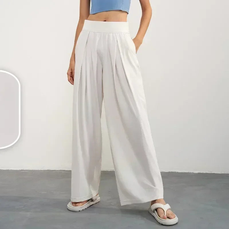 High-waisted wide-leg pants women summer new running yoga fitness pants