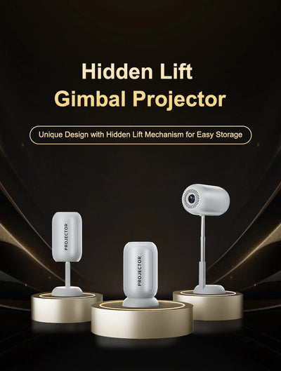 Portable Mini  Android Projector Support 4K  1080p Integrated 90°Adjustable Stand Hight Adjustment WiFi Bluetooth  ,Model:TS6