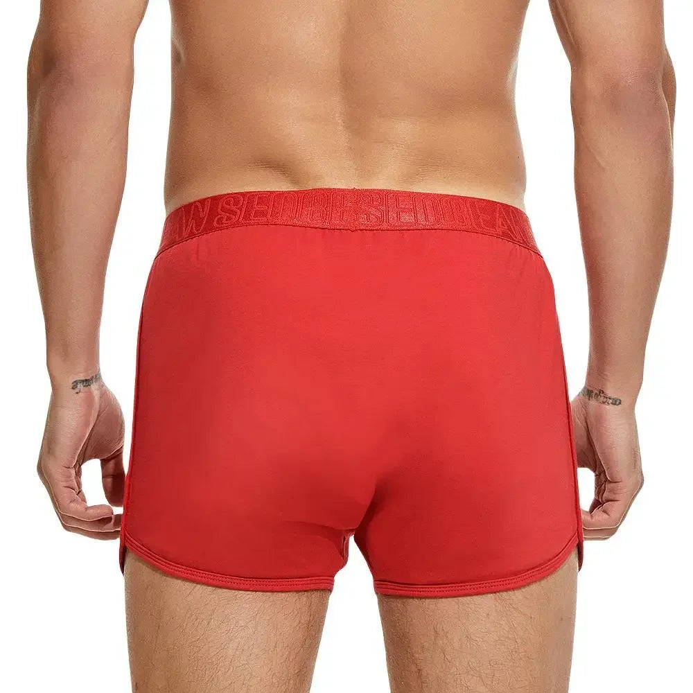 2024 Men's Cotton Jersey Boxer Short Loungewear Underwear Loose Fit Underpants Sleepwear Shorts Boxers for Men
