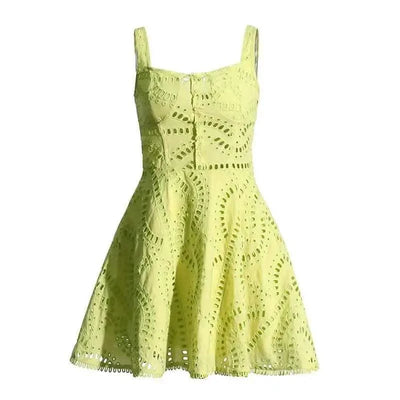 Summer Sundress Holiday Print Embroidery Cotton Short Cake Dress Women Sleeveless Tank Elastic Back Cocktail Party Vestidos