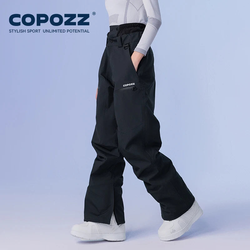 COPOZZ Winter Ski Pants Unisex Women Outdoor High Quality Windproof Waterproof Warm Snow Trousers Winter Ski Snowboarding Pants