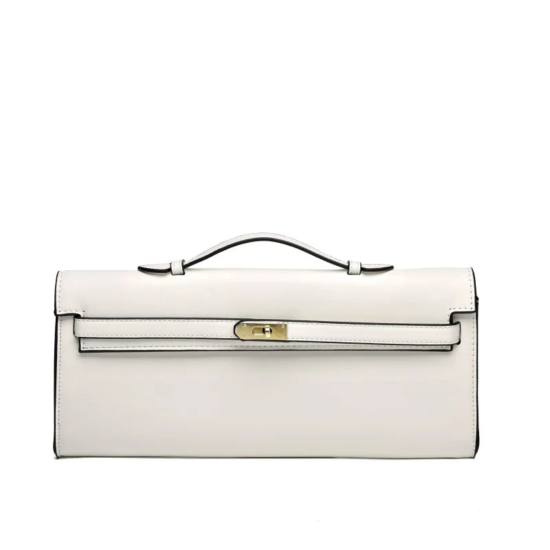 Elegant Classic Leather Handbag For Ladies - With Inner Compartments High Quality By Famous Designer Brand