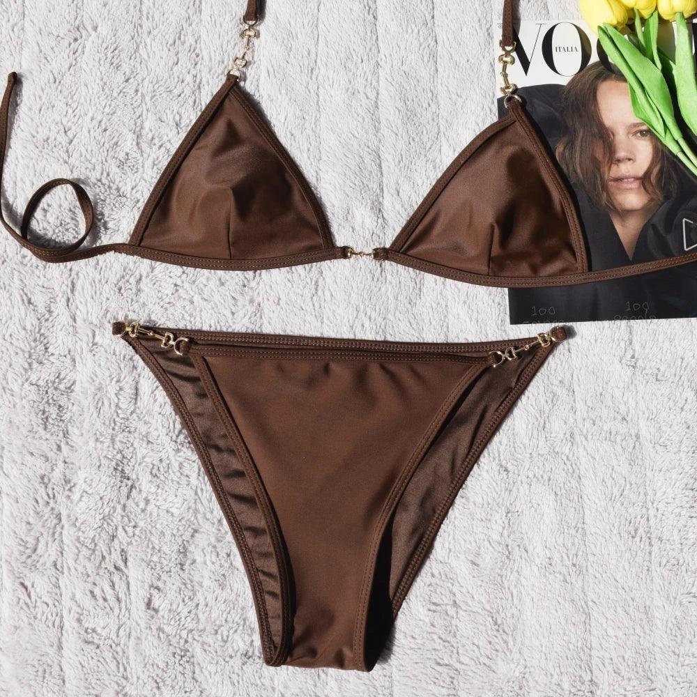 Luxury Brand Designer 2025 Summer Sexy Beach Bikini Swimwear For Women G Style Tankini Two-Piece Swimsuit Lady Praia Clothes