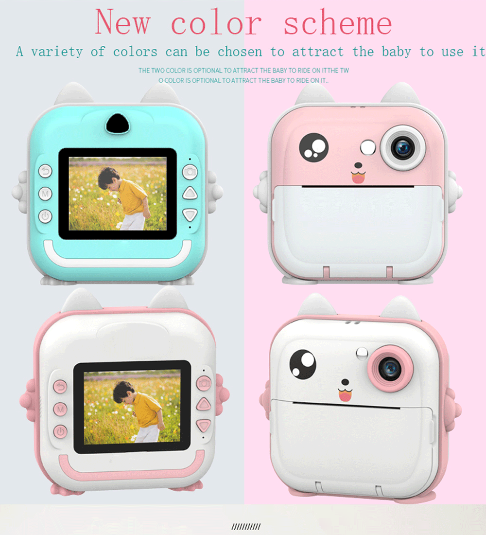 Digital Children Camera For Photography Instant Print Photo Kids Camera Mini Thermal Printer Video Educational Toys Gift