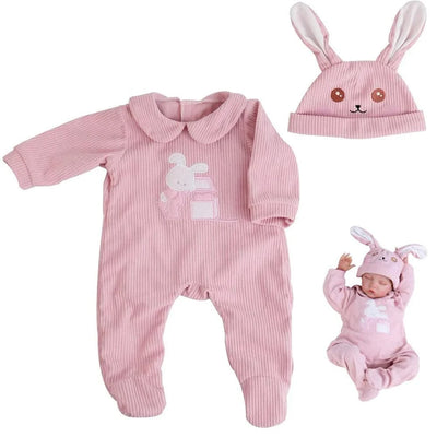 Pink Rabbit 46-50cm Doll Outfits |Silicone Reborn |Designer Baby Dolls Clothes Outfit Accessories
